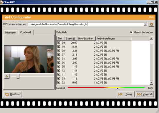 CloneDVD is handig en snel maar nog niet volledig.