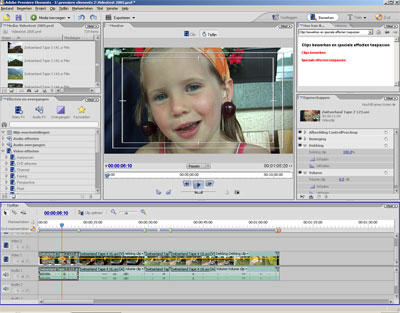 Premiere Elements is overzichtelijk en zeer gebruiksvriendelijk.