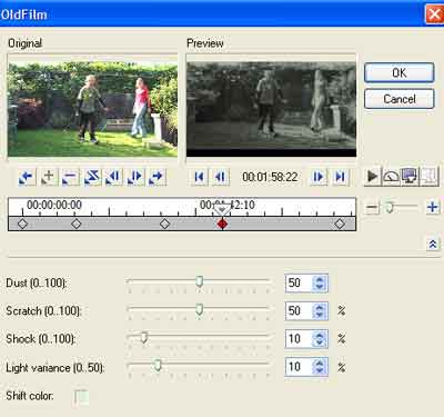 Het fine tunen van effecten met keyframes is in Ulead VideoStudio zeer eenvoudig.