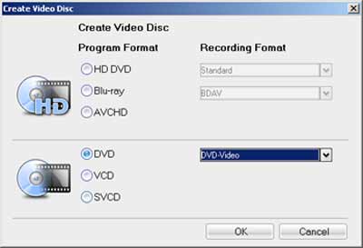 Als enige van alle pakketten kan DVD Movie Factory goed omgaan met avchd en blu-ray.